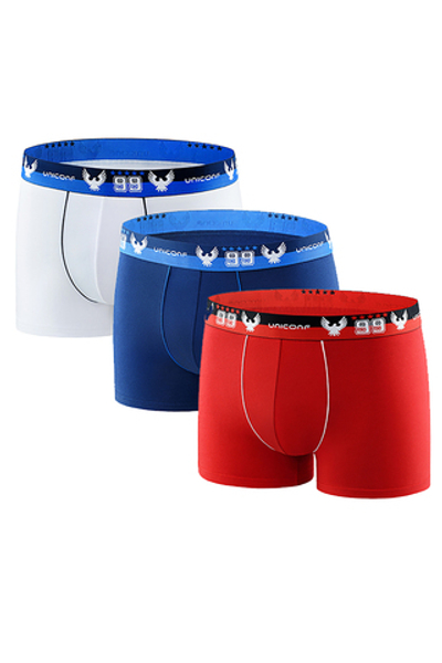 Мужские трусы BB12 Белый-Синий-Красный Uniconf