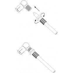 Переходник ЭРА SIMPLE RS-A03-1 гнездо F-гнездо TV угловой упаковка 1 шт