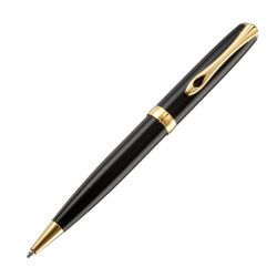 Шариковая ручка Diplomat Excellence A2 black lacquer gold (D40203040)