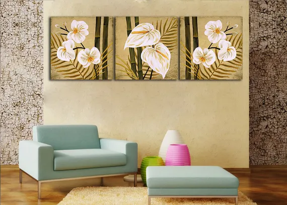 Модульная картина "Цветочная композиция"