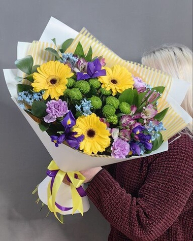 Авторский букет с герберами