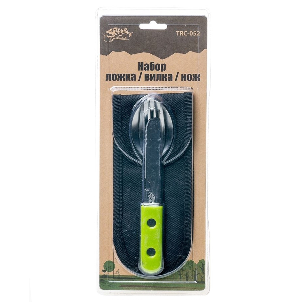 Tramp набор ложка+вилка+нож (Сталь)