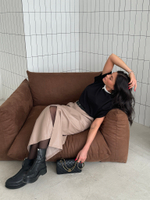 Юбка эко-кожа бежевая