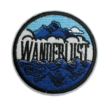 Нашивка термоаппликация на одежду и на рюкзак. Wanderlust