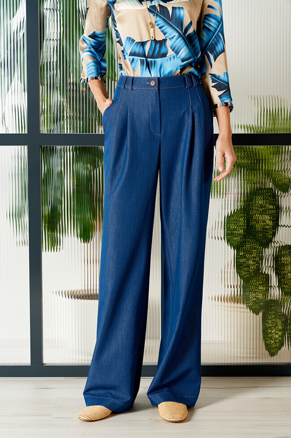 3909 Брюки женские (морская волна)