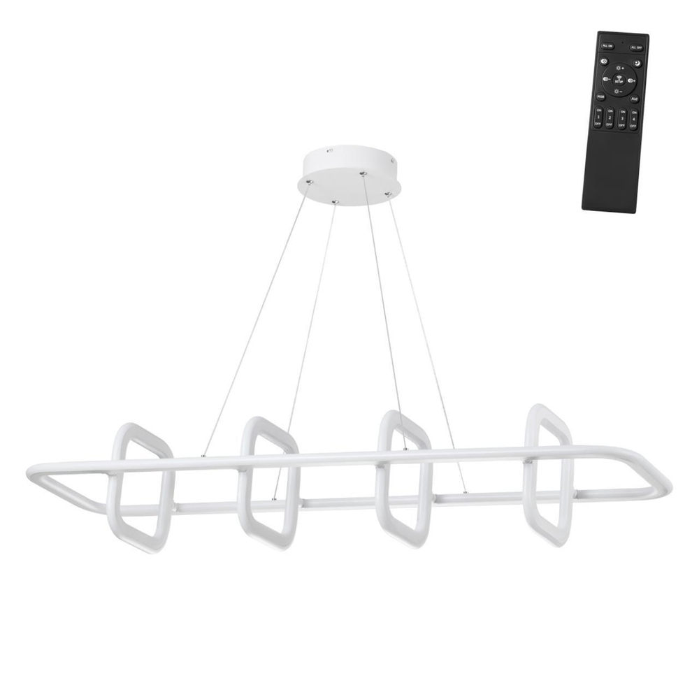 359184 OVER NT23 000 белый Светильник подвесной диммируемый, в комплекте пульт ДУ IP20 LED 4000К 175W 220V ONDO