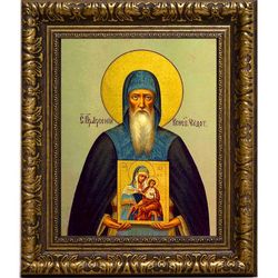 Арсений Коневский Преподобный Чудотворец. Икона на холсте.