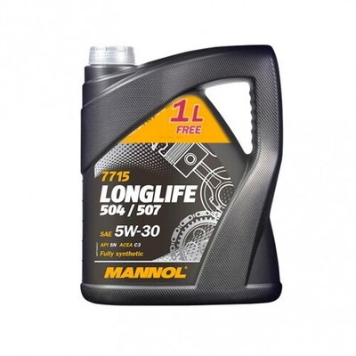 MANNOL 7715 LONGLIFE 504/507 5W-30 SN O.E.M. for VW Audi Skoda Масло моторное, 5л