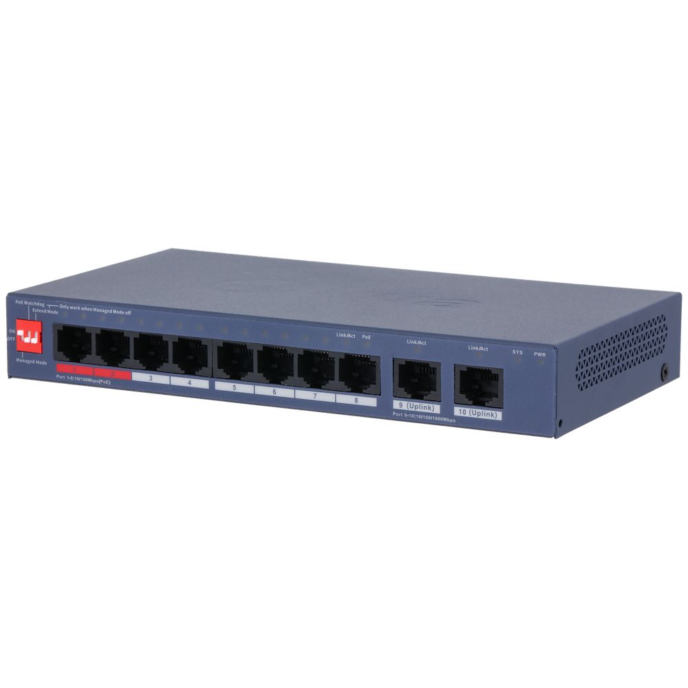 Управляемый коммутатор на 8 PoE портов DH-CS4010-8ET2GT-110