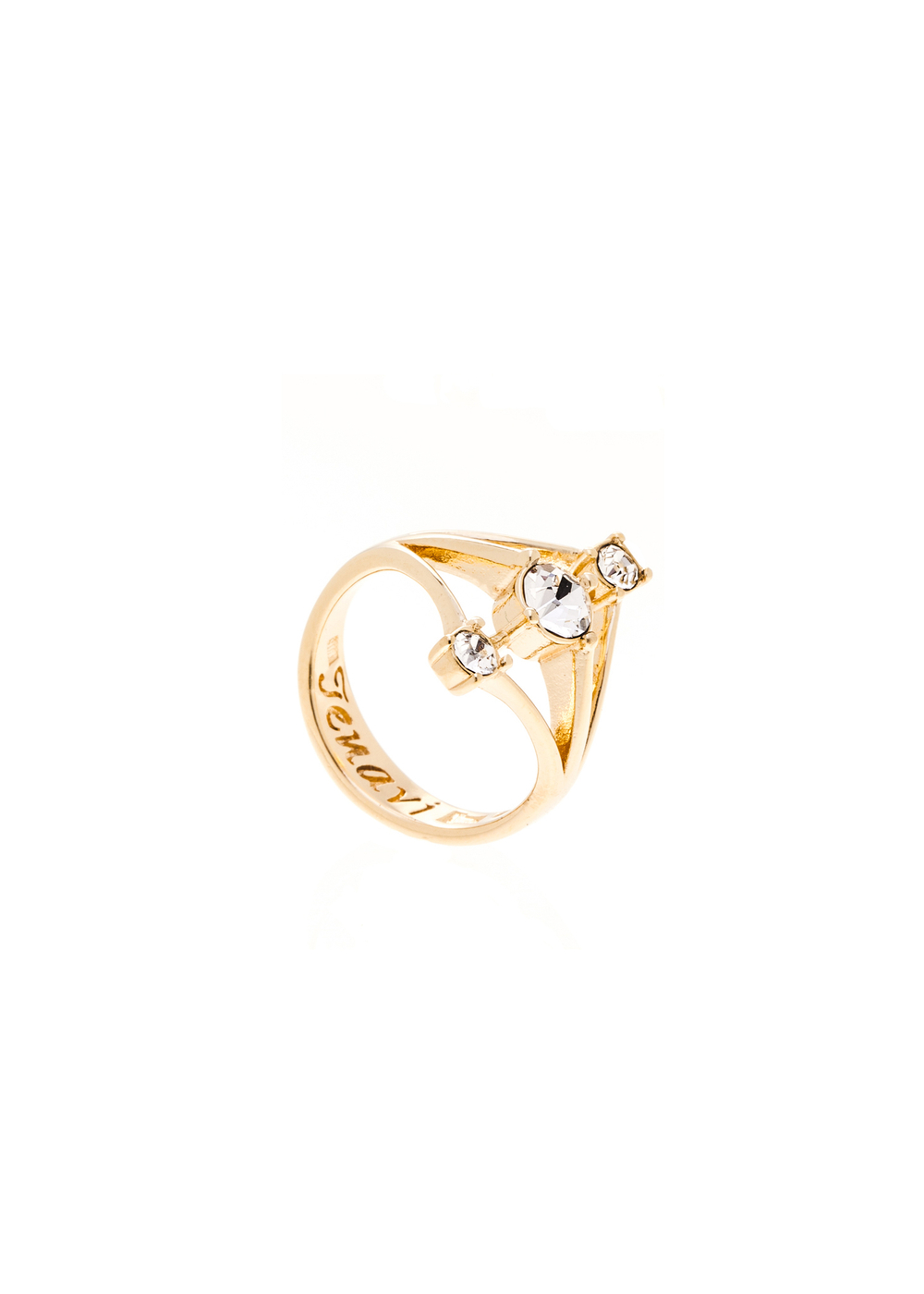 "Хигур" кольцо в золотом покрытии из коллекции "Teona" от Jenavi