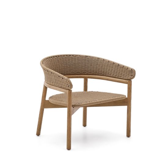 Кресло Arinella из акации с натуральной отделкой и бежевой веревкой La Forma Испания 