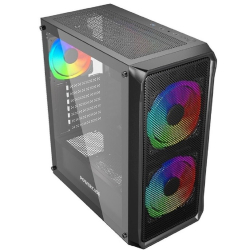 Корпус для компьютера Powercase Mistral Edge SE, Tempered Glass, 2x 140mm ARGB PWM+1x 120mm ARGB PWM, чёрный, ATX (CMSEB-A3)