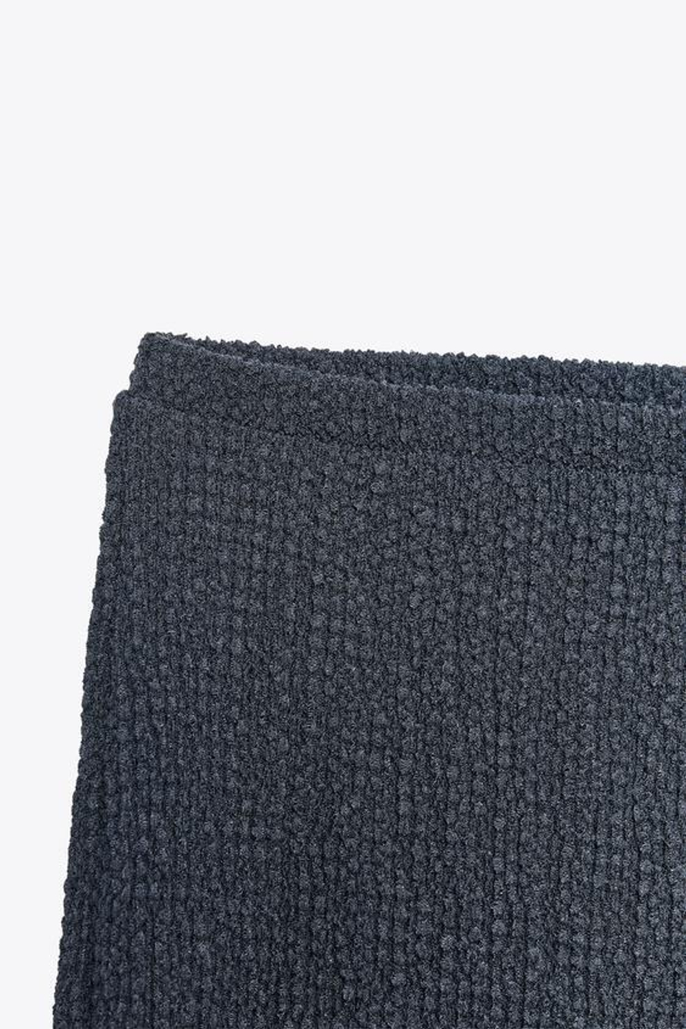 ZARA ПРЯМЫЕ БРЮКИ ИЗ ТКАНИ С ТЕКСТУРОЙ, СЕРО-СИНИЙ