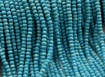 44260-бир Кварц тон. бирюзовый, гранёный рондель 4*3мм, нить 35см