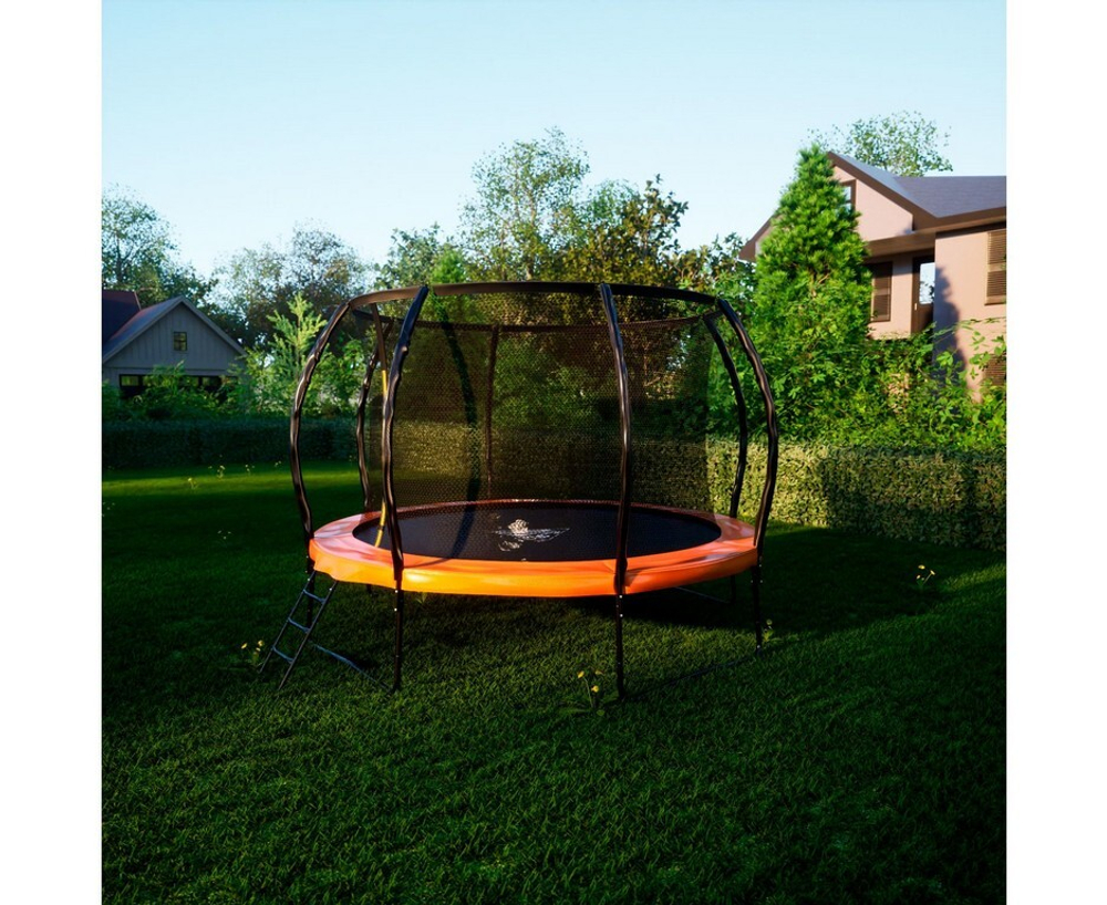 Батут dfc trampoline kengoo ii с сеткой 12ft-bas-bo