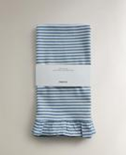 ZARA HOME КУХОННОЕ ПОЛОТЕНЦЕ В ПОЛОСКУ С ВОЛАНОМ, СИНИЙ