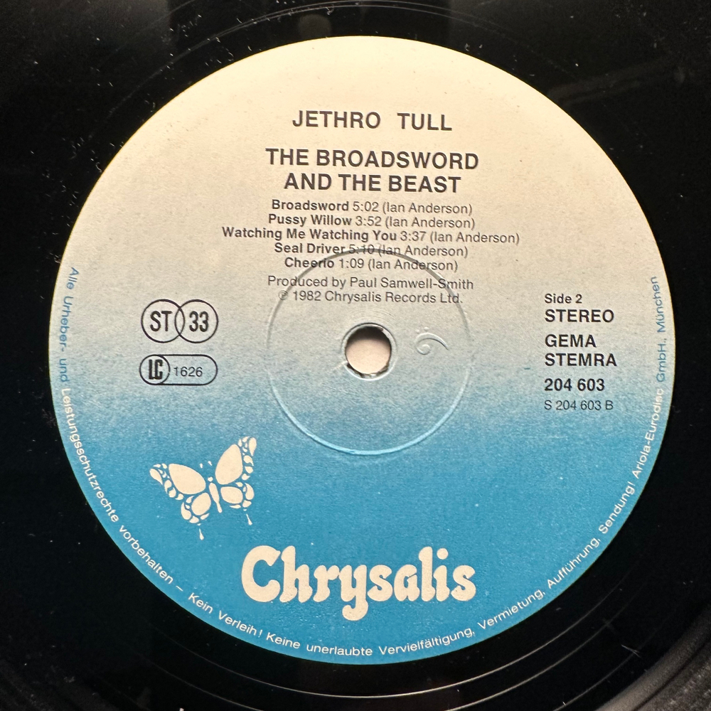 Jethro Tull - The Broadsword And The Beast (Германия 1982г.)