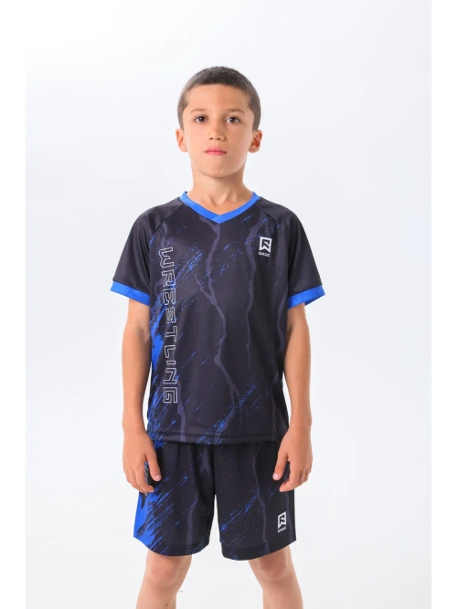 Детский спортивный костюм шорты и футболка для тренировок