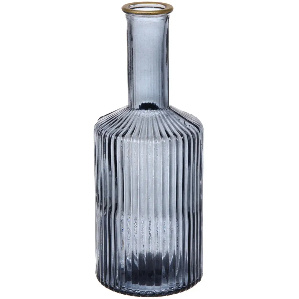 Ваза стеклянная «Амфора» 21,5*8см синяя