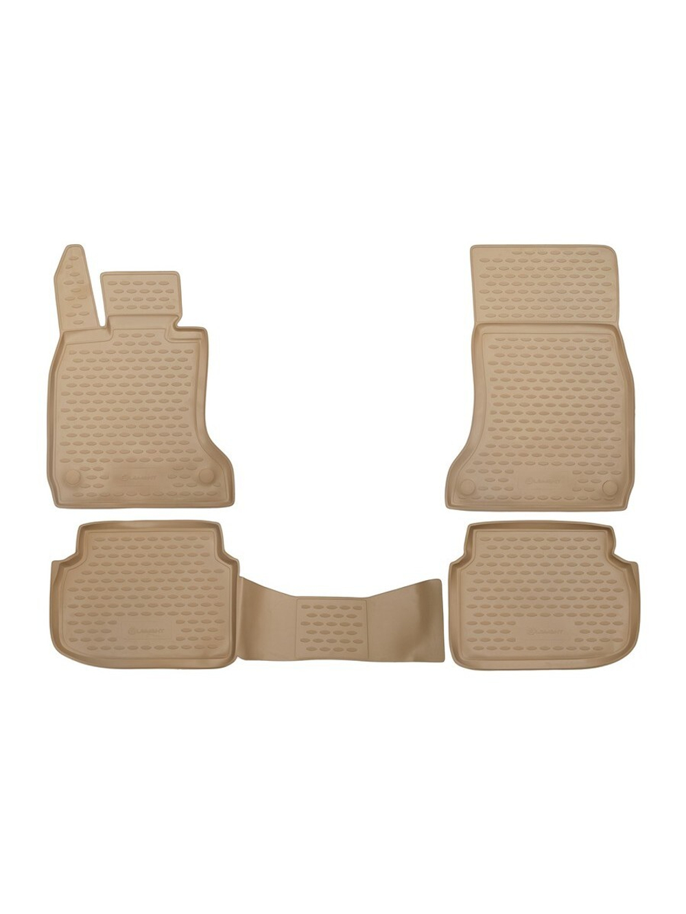 Коврики в салон для BMW 7 Sedan, 2008-2015, 4 шт. (полиуретан, бежевые) NLC.05.14.212K