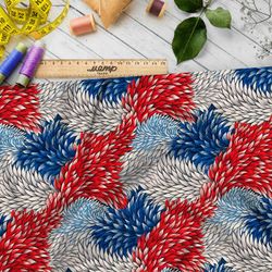 Ткань премиум таффета цветочный салют