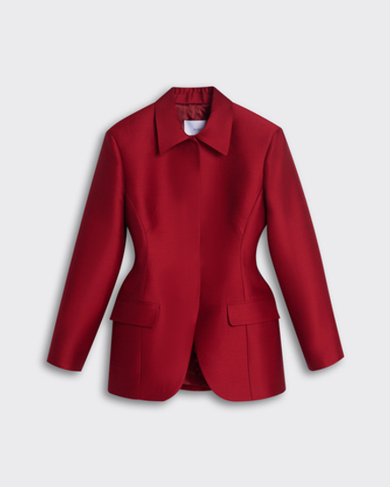 Жакет из формодержащей шерсти и шелка Диор красный