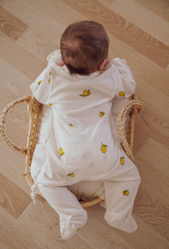 Слип хлопковый на молнии лимончики