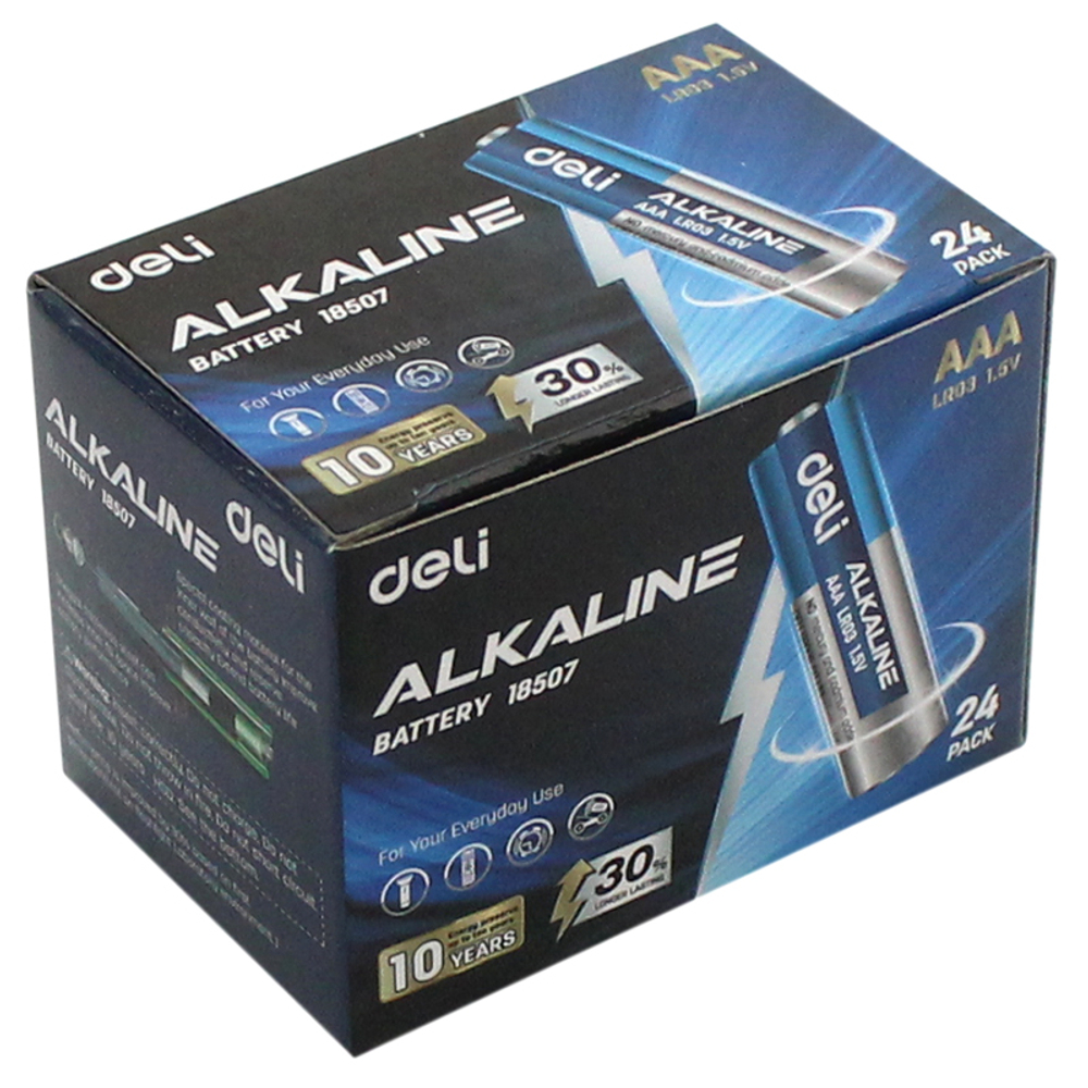 Батарейки DELI Alkaline, LR03, 1.5V, AAA, 4 шт/упак