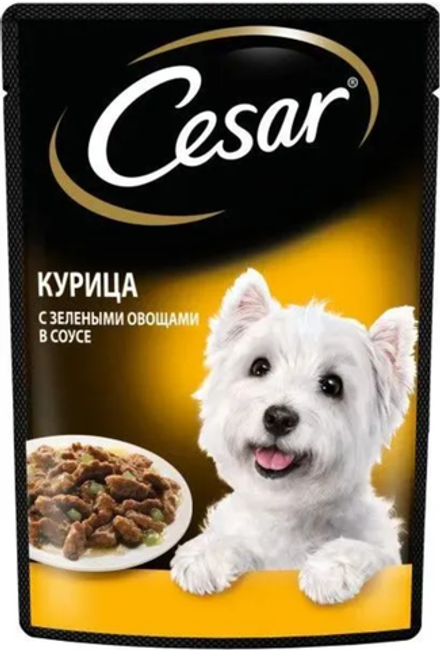 Cesar Курица с зелеными овощами в соусе 85г.*28шт.