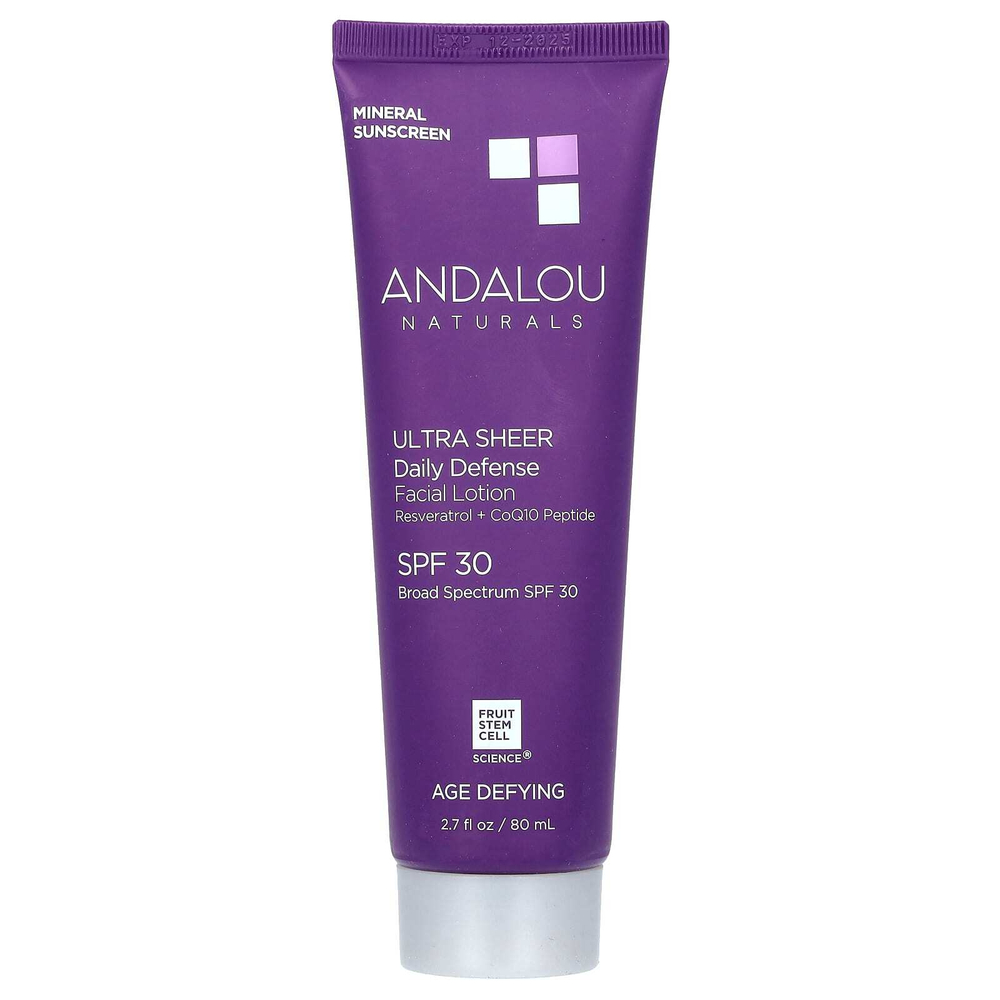 Andalou Naturals, ультрапрозрачный ежедневный лосьон для лица, SPF 30, 80 мл (2,7 жидк. унции)
