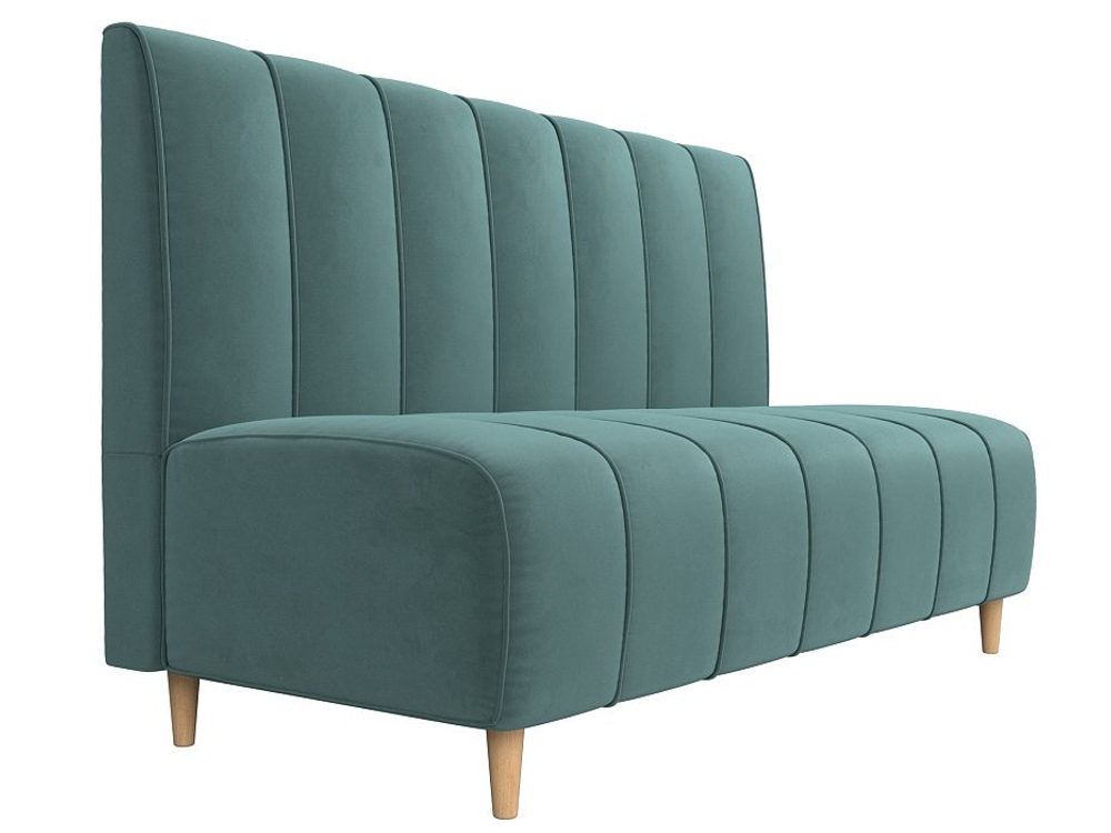 Диван кухонный прямой Ральф, Бирюзовый, Велюр, 104133