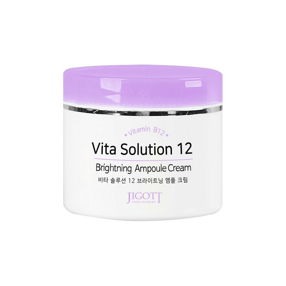 Крем для лица Jigott Vita Solution 12 Brightening Ampoule Vitamin B12 Cream Осветляет увлажняет 100 мл