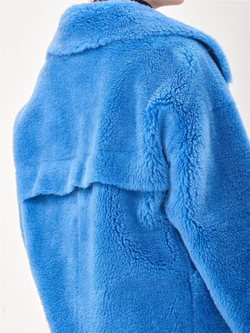 Шуба женская чебурашка тедди эко, SilverFox (арт. S1046cb)