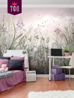 Топ Фотообои / Полевые цветы в пастельных оттенках / 300х270