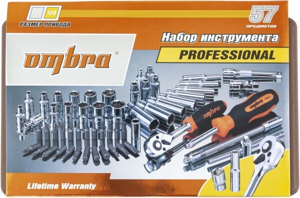 Универсальный набор инструмента Ombra OMT57S 1/4"DR
