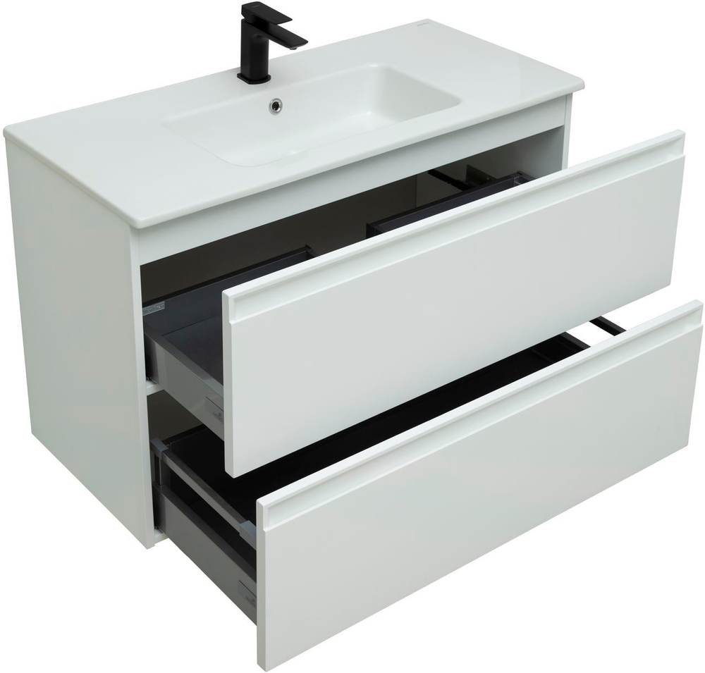 Тумба с раковиной Allen Brau Eclipse 1.E1003.WM 100 white matt