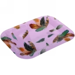 Поднос пластиковый «Волшебные перья» 33*24см сиреневый