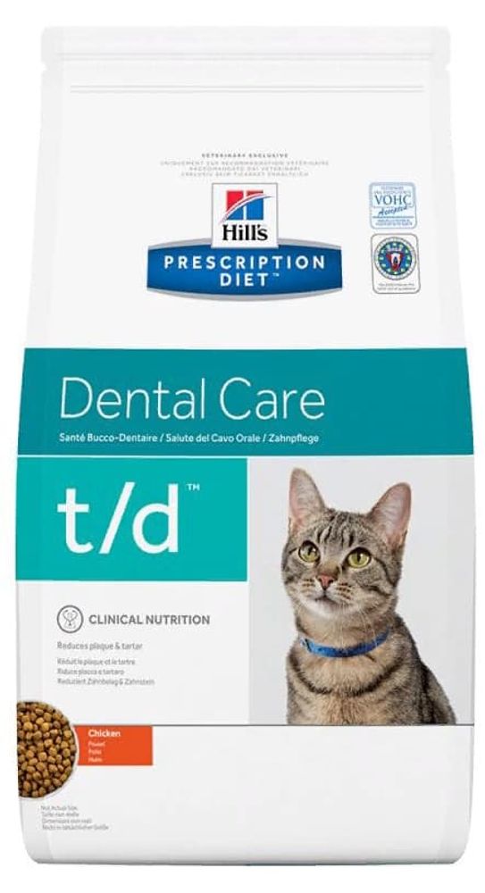 Hill's PD t/d Dental Care 1,5кг диет. корм для кошек с курицей (забол. полости рта) Hill's PD t/d Dental Care 1,5кг диет. корм для кошек с курицей (забол. полости рта)