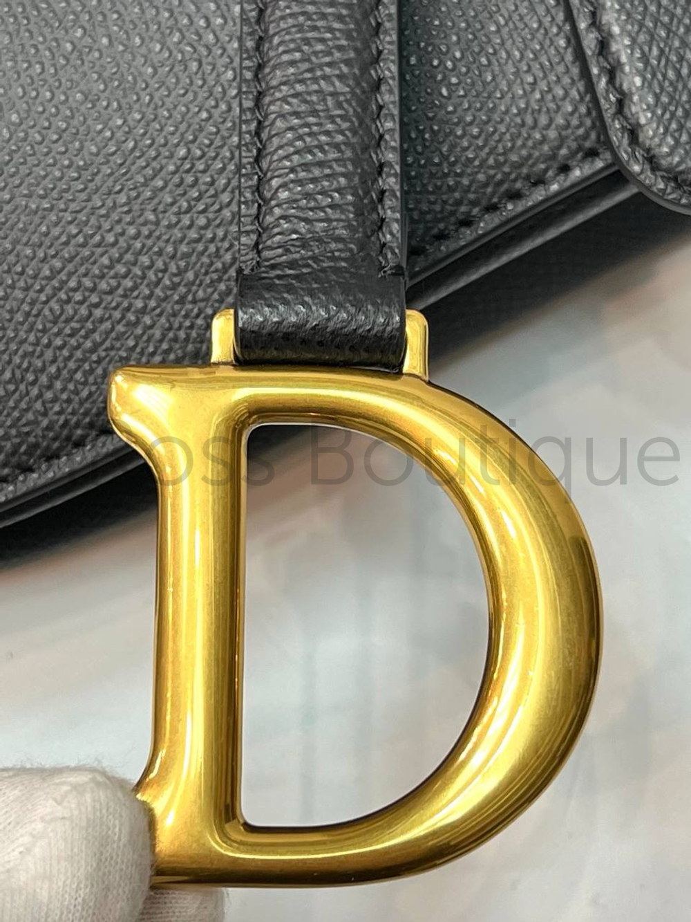 Черная сумка седло Dior Saddle