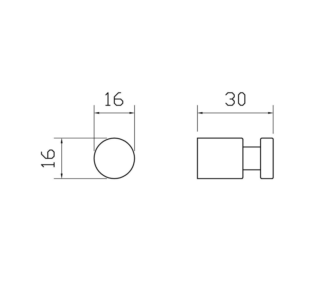 Крючок для ванной WONZON & WOGHAND EASY, Хром (WW-8105-1)