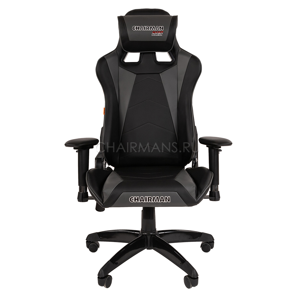 Кресло геймерское Chairman GAME 44 экокожа черный/серый