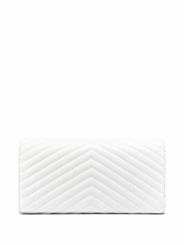LOVE BIRDS QUILTED WALLET - white