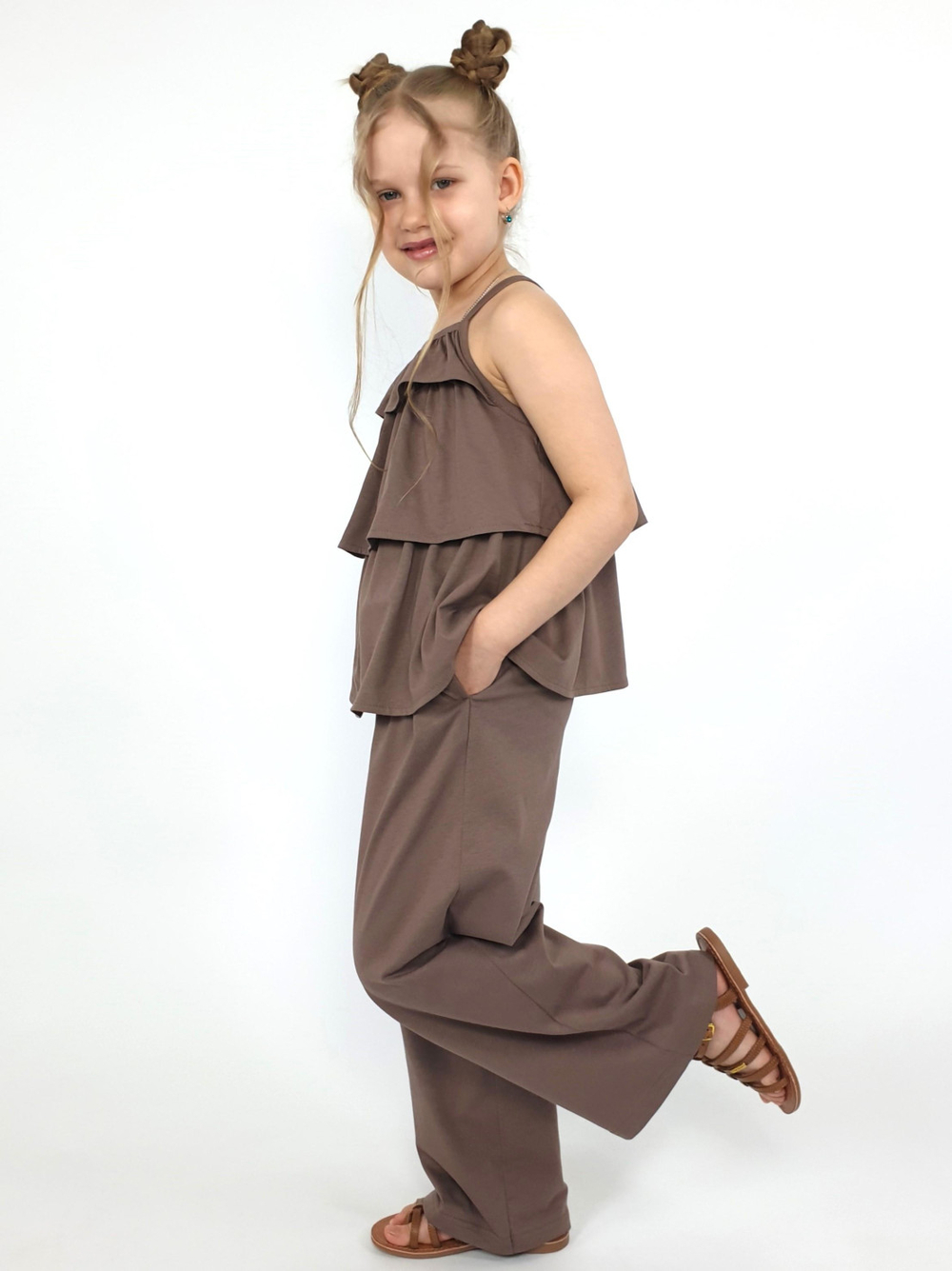 02-160-5 Комплект для девочки (джемпер+ брюки)