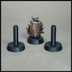 Подставка для бусин - черная , толстый штырек