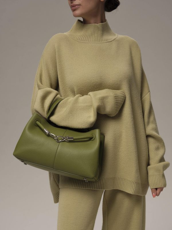 Кожаная сумка Ties DBR 31185 зеленый бамбук