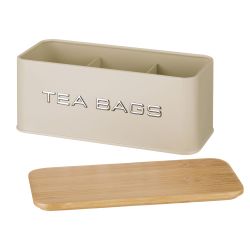БАНКА AGNESS ДЛЯ ЧАЙНЫХ ПАКЕТИКОВ, 20,5Х9Х8 СМ, ЦВЕТ: IVORY