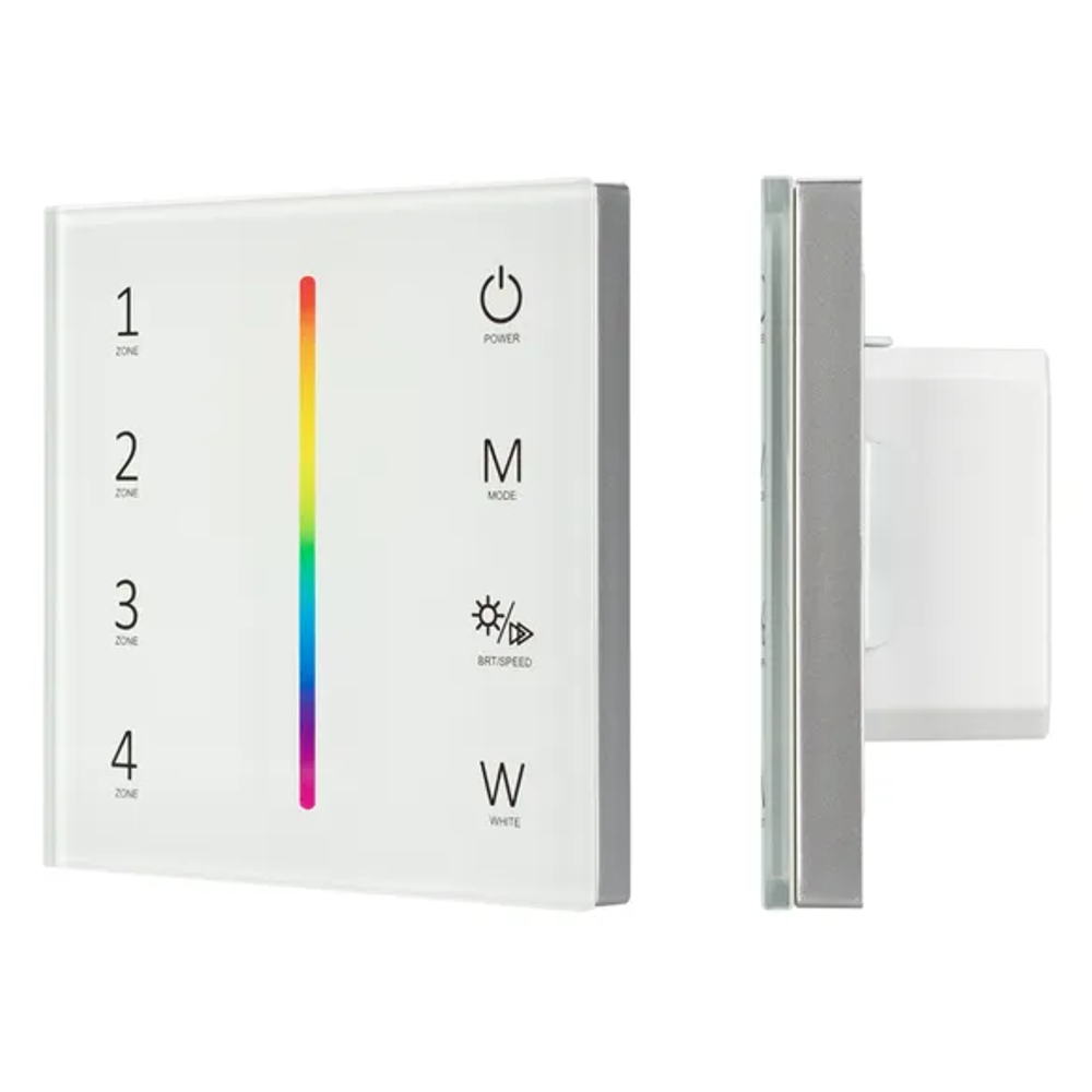 Панель Sens SMART-P45-RGBW White (230V, 4 зоны, 2.4G) (Arlight, IP20 Пластик, 5 лет) 028140