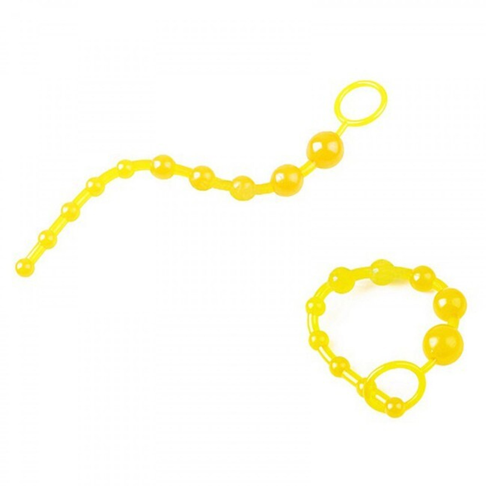 Анальная цепочка OnJoy желтого цвета (Цвет: желтый)