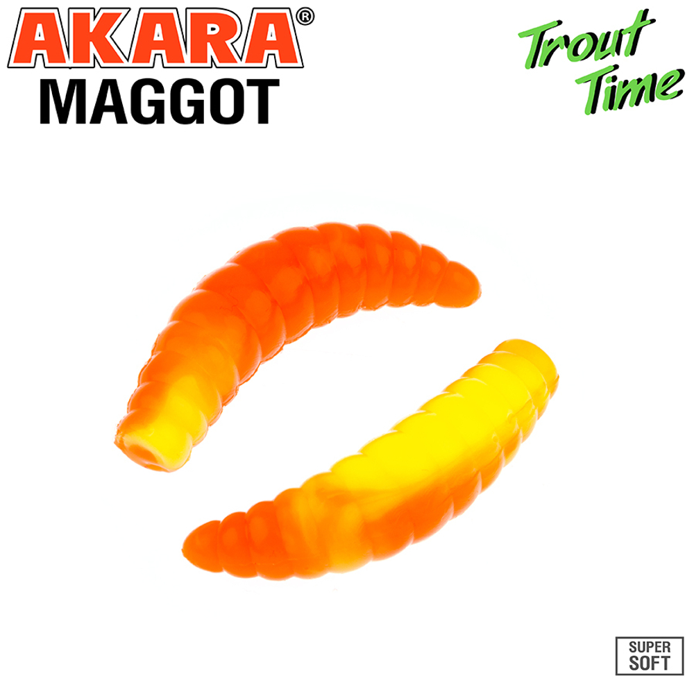 Силиконовая приманка Akara Trout Time MAGGOT 1,6 Shrimp 461 (10 шт.)