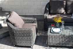 "Кон Панна" лаунж-зона из искусственного ротанга, цвет графит